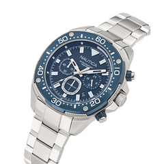 Nautica NCT Blue Sail 46mm Chronograph Blue Dial Men's Watch NAPBSF407