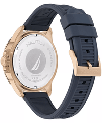 Nautica NCT Windrose 46mm Rose Gold-Blue Men's Watch NAPWRF403