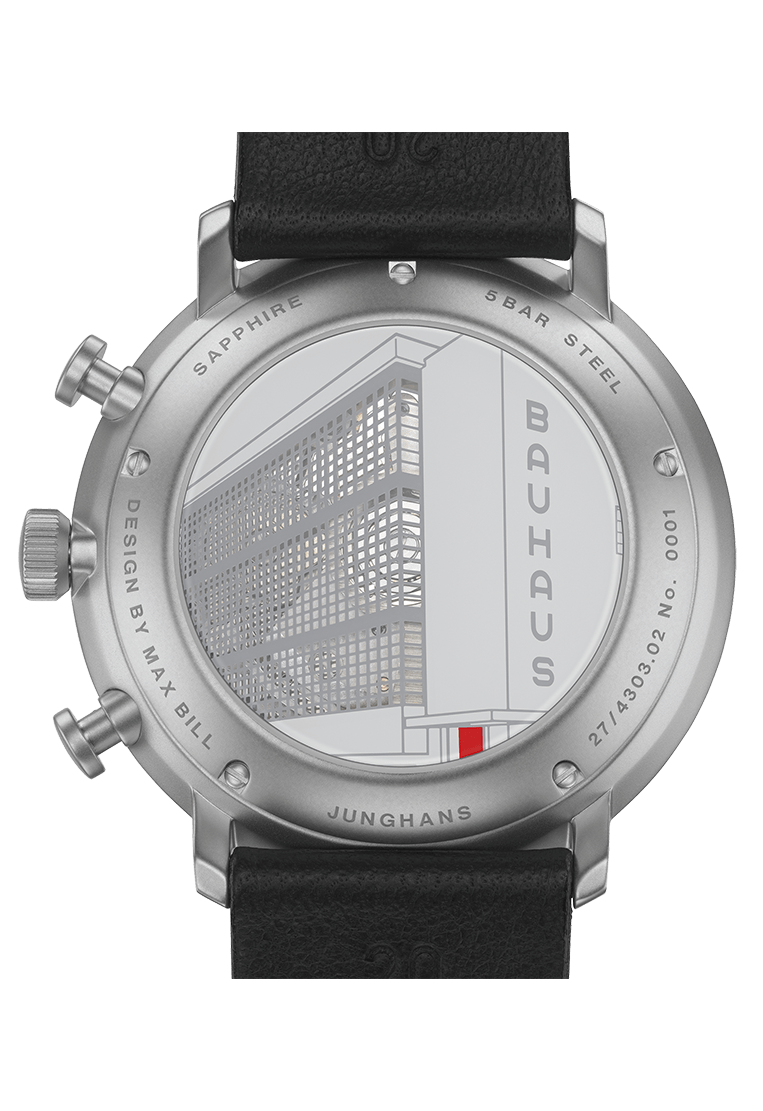 Junghans Max Bill Chronoscope Bauhaus 40mm Matt White Dial Men's Watch 27/4303.02