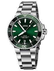 Oris Aquis Date 41.5mm Green Dial Steel Men's Watch 01 733 7766 4157-07 8 22 05PEB