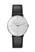 Junghans Max Bill Hand-Winding Black Leather Strap Unisex Watch 27/3700.02