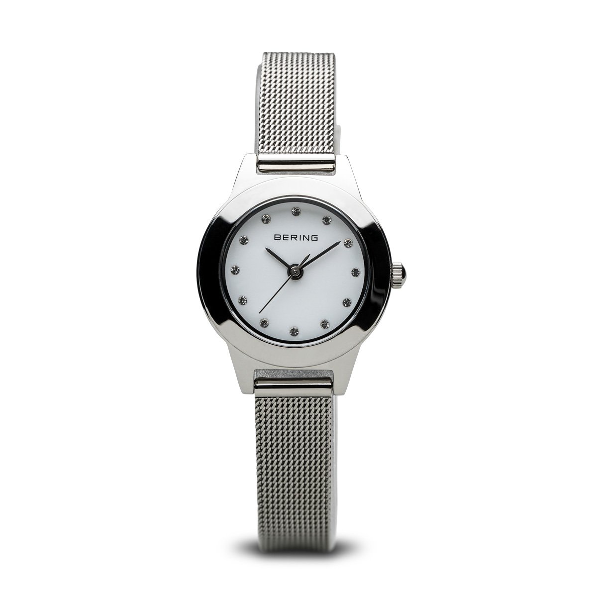 BERING 11125-000 Women's Watch SWAROVSKI Dial Markers Silver Mesh Strap