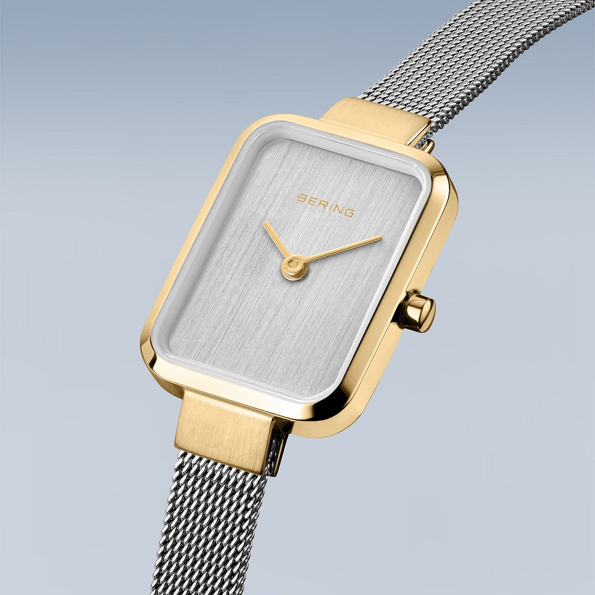 BERING Petite Square 20mm Silver-Gold Women's Watch 14520-010