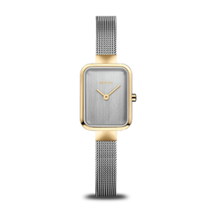 BERING Petite Square 20mm Silver-Gold Women's Watch 14520-010