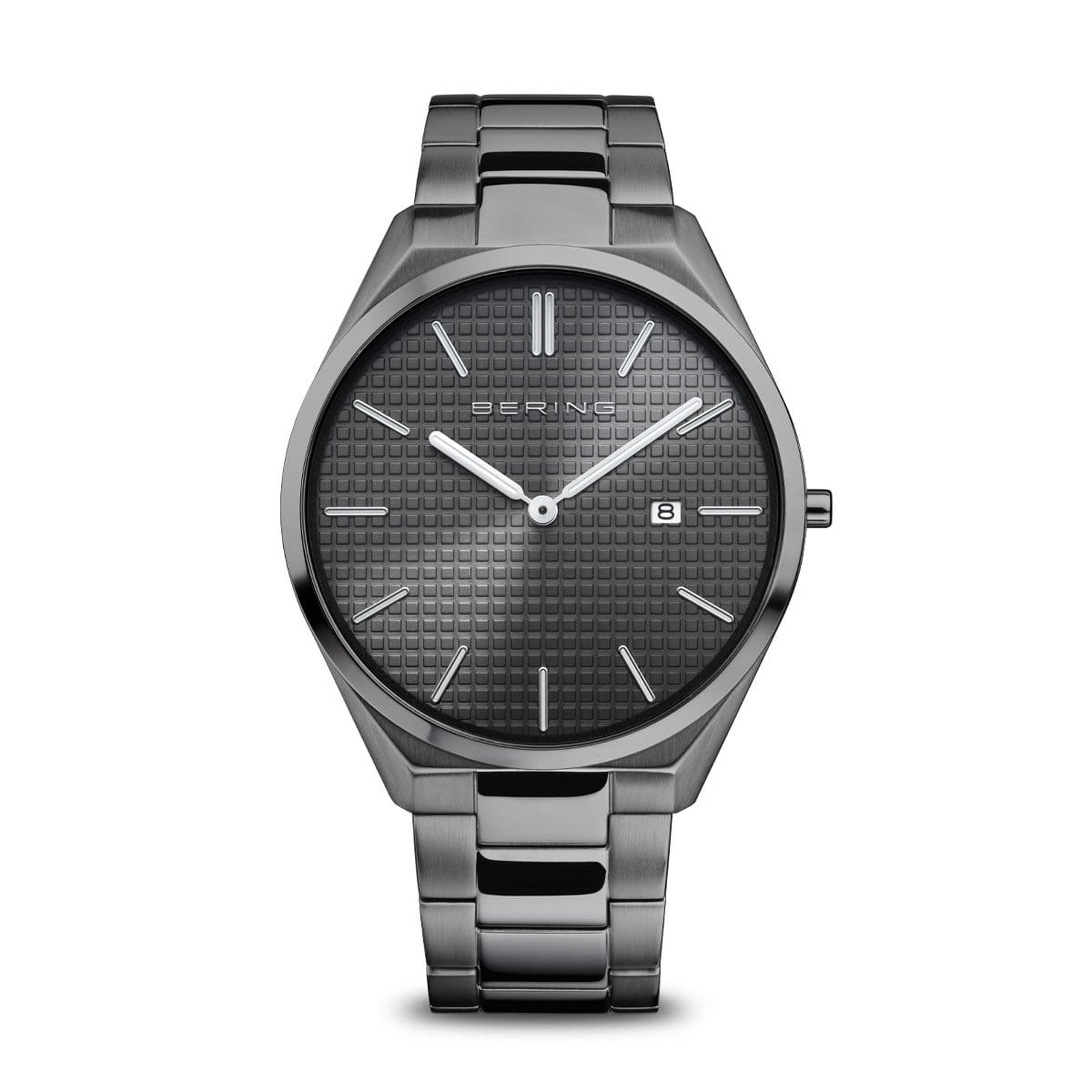 BERING Ultra Slim 40mm Grey Dial Grey Stainless Steel Men's Watch 17240-777