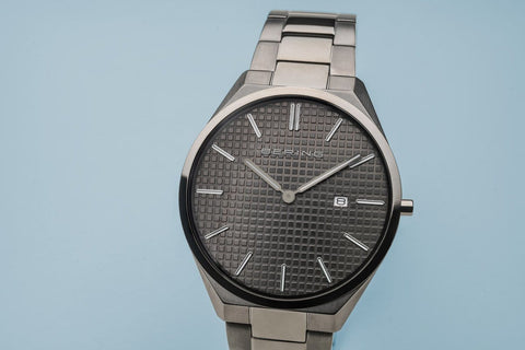 BERING Ultra Slim 40mm Grey Dial Grey Stainless Steel Men's Watch 17240-777