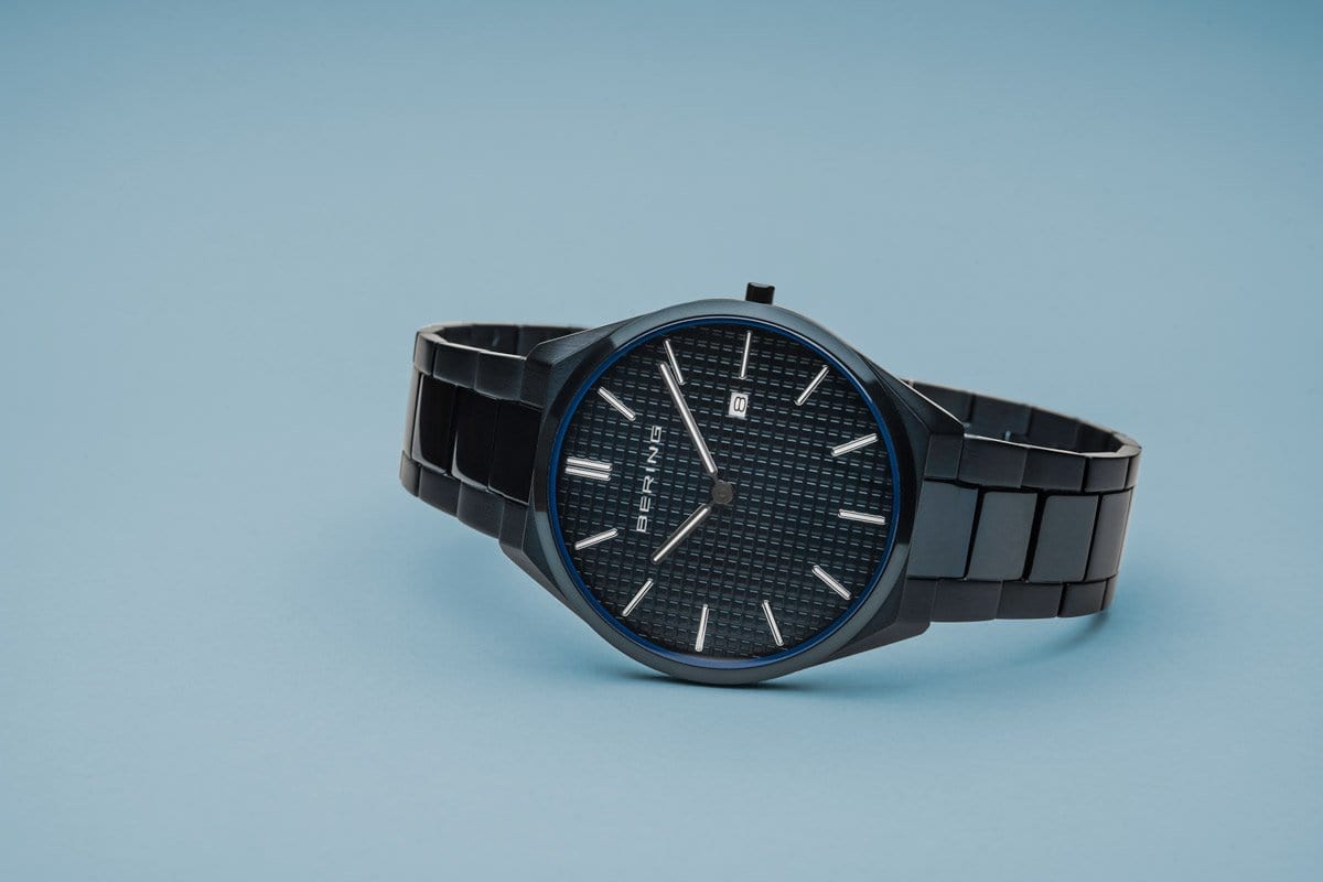 BERING Ultra Slim 40mm Blue Dial Blue Stainless Steel Men's Watch 17240-797