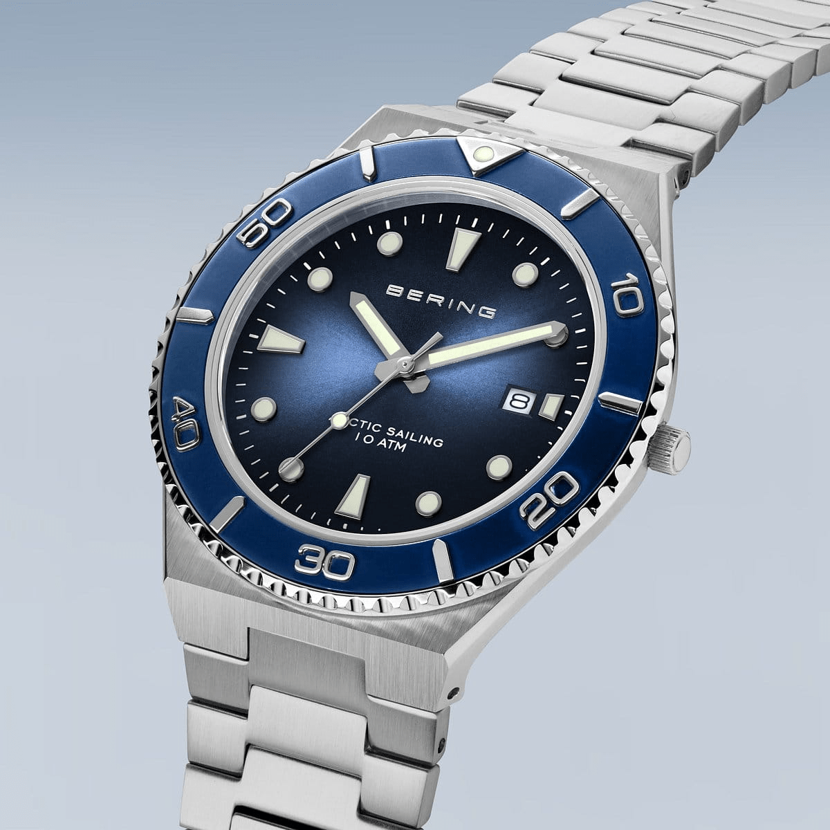 BERING Classic Arctic Sailing 43mm Blue Dial Men's Watch 18940-707