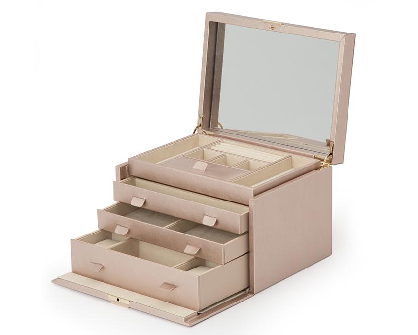 WOLF Palermo Rose Gold Large Jewelry Case 213016