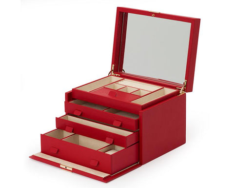 WOLF Palermo Red Large Jewelry Case 213072