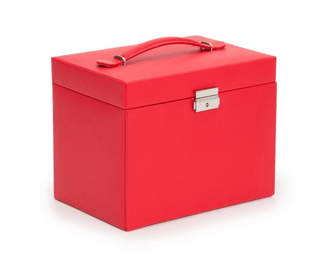 WOLF Heritage Medium Jewelry Box With Travel Case Red 280114