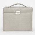 WOLF Heritage Medium Jewelry Box Pewter Saffiano 280134