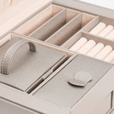WOLF Heritage Large Jewelry Box With Travel Case Pewter 280134