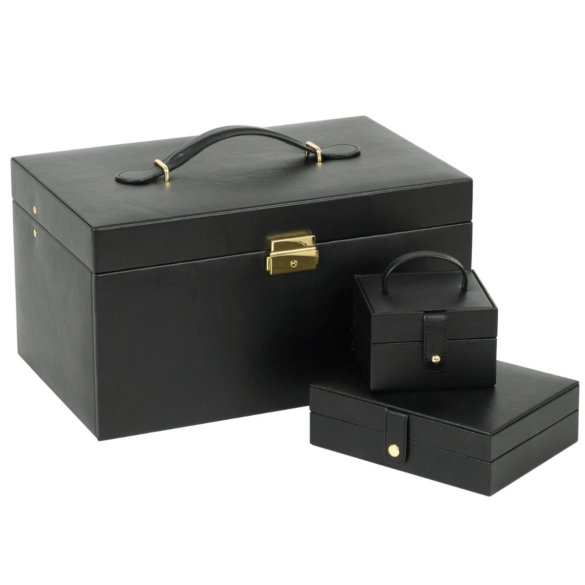WOLF Heritage Large Black Jewelry Box 280202