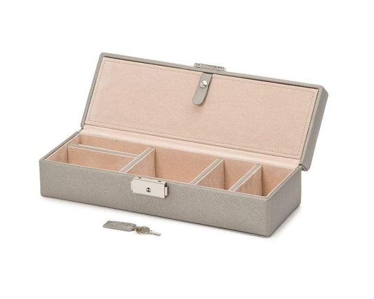 WOLF Heritage Pewter Saffiano Safe Deposit Box 280334