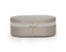 WOLF 280634 Oval Pewter Saffiano Zip Travel Case With Zip Closure