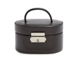 WOLF Heritage Mini Oval Black Jewelry Box 281402