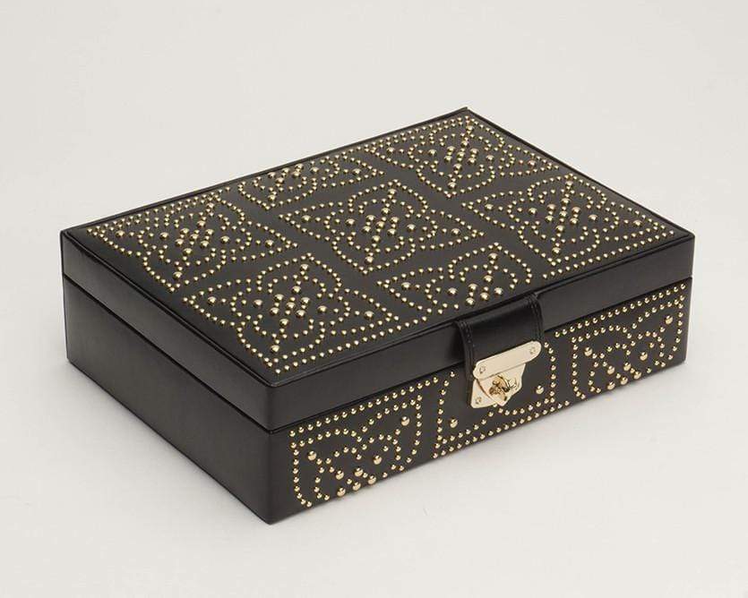 WOLF 308302 Marrakesh Flat Jewelry Box Black
