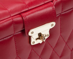 WOLF 329572 Caroline Red Quilted Extra Large Jewelry Case