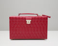 WOLF Caroline Red Quilted Large Jewelry Case 329672