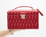 WOLF 329772 Caroline Red Quilted Medium Jewelry Case