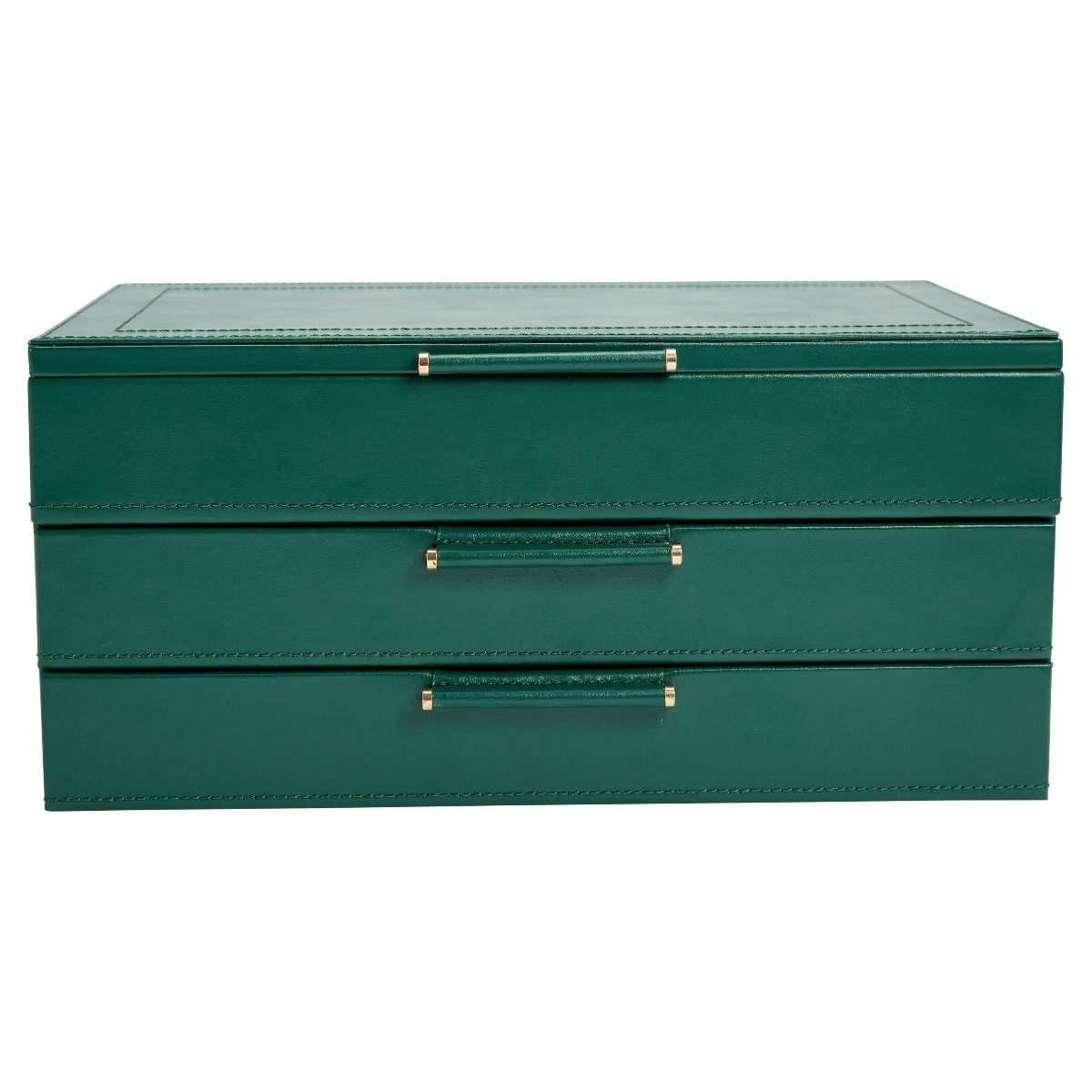 WOLF Sophia Forest Green Jewelry Box With Drawers 392012