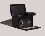 WOLF 456202 Viceroy Double Watch Winder Black With Storage And Travel Case
