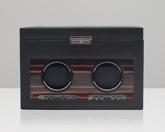 WOLF 457256 Roadster Double Watch Winder With Watch Storage