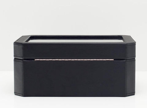 WOLF 4586029 Windsor 10 Piece Watch Box with Drawer Black