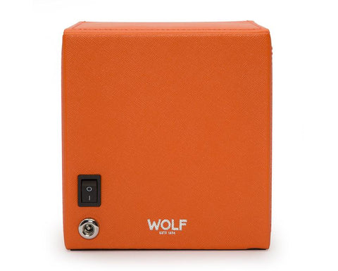 WOLF Cub Orange Watch Winder With Glass Cover 461139