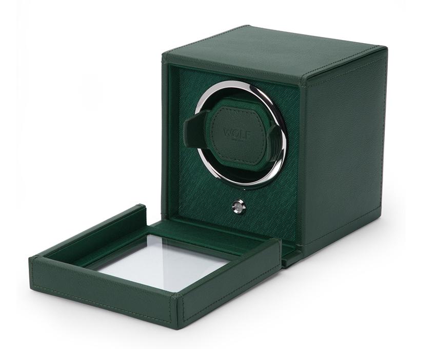 WOLF Cub Green Watch Winder With Glass Cover 461141