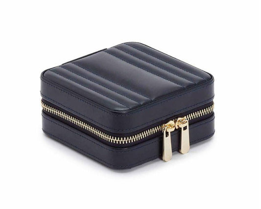 WOLF Maria Small Jewelry Zip Case Navy 766217