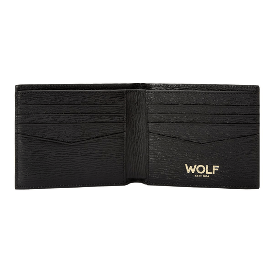 WOLF W Billfold Black Leather 774002