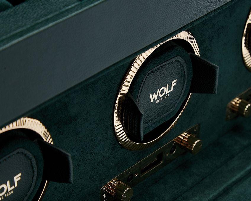 WOLF British Racing Green Triple Watch Winder 792341
