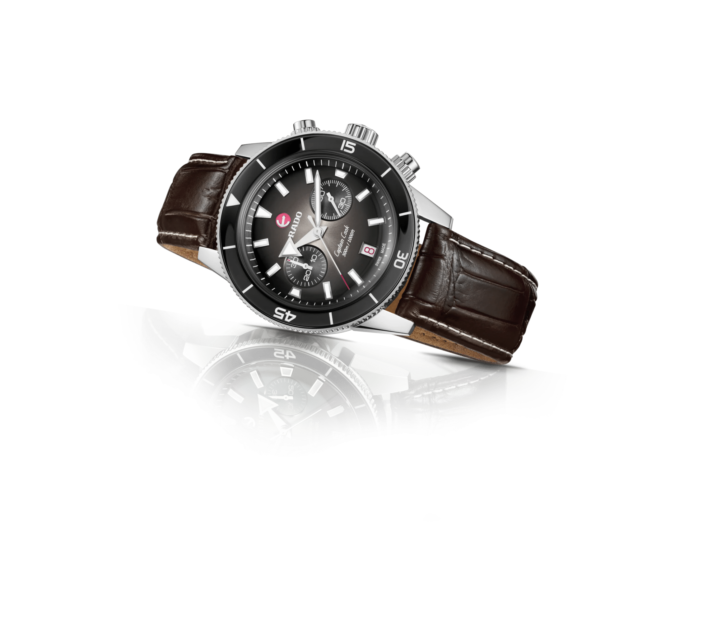 RADO Captain Cook Automatic Chronograph 43mm Black Men's Watch R32145158