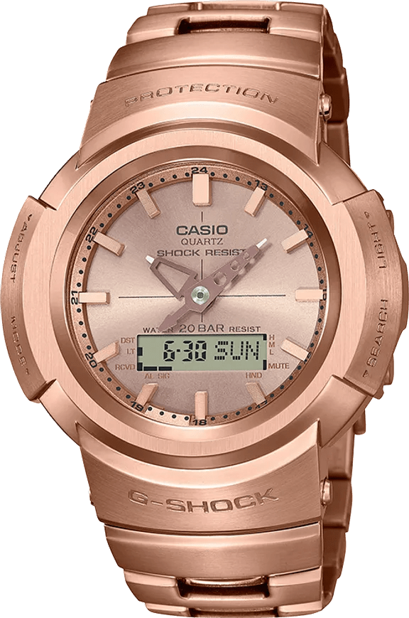 Rose gold g shock clearance watch men's