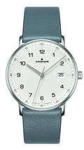 Junghans Form Quarz 39mm Grey Leather Strap Men's Watch 41/4885.00