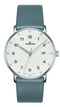 Junghans Form Quarz 39mm Grey Leather Strap Men's Watch 041/4885.00
