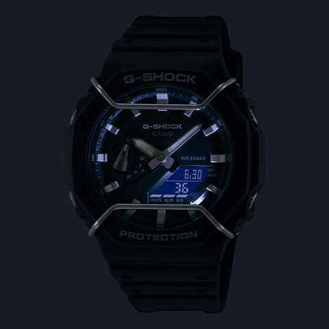 G-Shock Analog-Digital Gray-Black Wire Face Protector Men's Watch GA2100PTS-8A