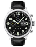 Ernst Benz GC10111 Men's 47mm Automatic Watch ChronoScope Black Dial Black Classic Leather Swiss Made