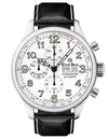 Ernst Benz GC10112 Men's 47mm Automatic Watch Traditional ChronoScope White Dial Black Classic Leather Strap