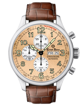 Ernst Benz Chronoscope 47mm Copper Dial Brown Alligator Strap Men's Watch GC10113