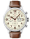 Ernst Benz Chronoscope 47mm Automatic Parchment Dial Brown Leather Band Men's Watch GC10118