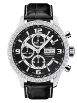Ernst Benz ChronoJewel Contemporary 3.5 Karats Diamond Bezel 47mm Men's Watch GC10121D