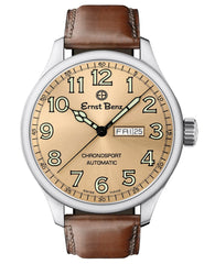 Ernst Benz Chronosport Copper Dial Green Numerals 47mm Swiss Automatic Men's Watch GC10213