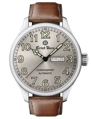 Ernst Benz Chronosport Slate Sunburst Dial Green Numerals 47mm Automatic Men's Watch GC10215