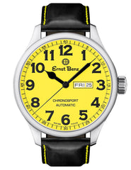 Ernst Benz Chronosport 47mm Swiss Automatic Yellow Dial Black Numerals Men's Watch GC10219