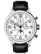 Ernst Benz GC10312 Men's Automatic Watch 47mm ChronoLunar White Dial Black Matte Leather Strap Swiss Made