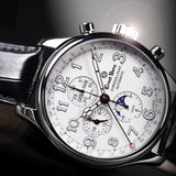 Ernst Benz Chronolunar Officer 47mm White Dial Automatic Men's Watch GC10382