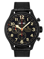 Ernst Benz Chronolunar Officer DLC 47mm Black-Gold Dial Men's Watch GC10383-DLC